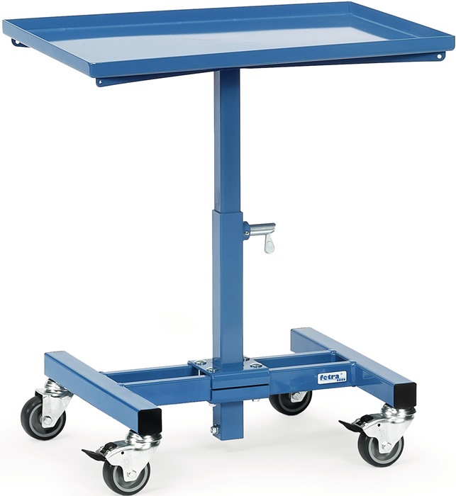 FETRA Materialständer Ladefl.-L605xB405mm verstellbare Höhe 524-774 mm brillantblau fahrbar