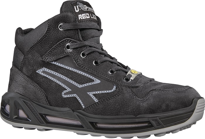 U-Power Sicherheitsstiefel Lift Carpet Größe 41 W. 11 schwarz/grau S3S CI FO SR ESD weiches gemilltes Leder, wasserabweisend