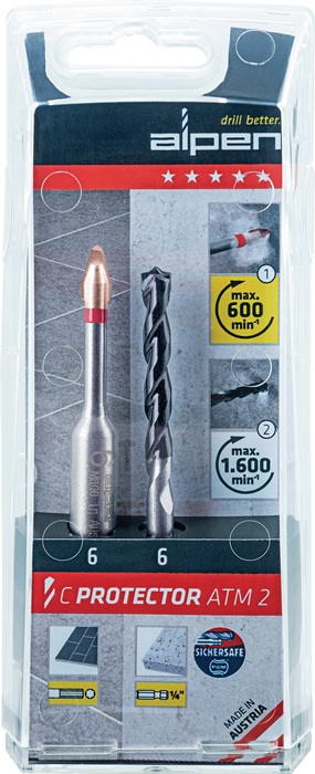 ALPEN-MAYKESTAG Feinsteinzeugfliesenbohrerset C PROTECTOR Ø 10 mm