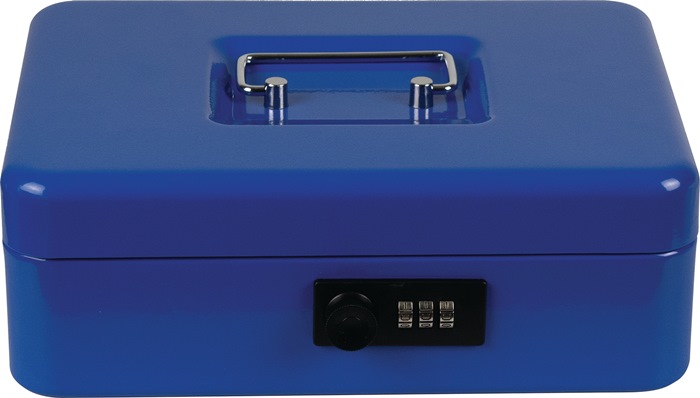 BURG WÄCHTER Geldkassette MONEY CODE B.250xH.90xT.180 mm blau lackiert