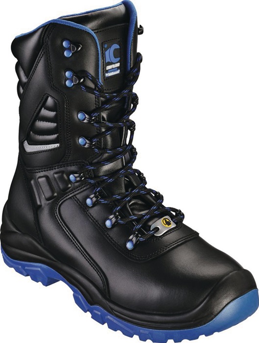 CRAFTLAND Sicherheitsstiefel TORGAU Größe 41 W. 11 schwarz/blau S3S FO SR ESD EN ISO 20345 Glattleder