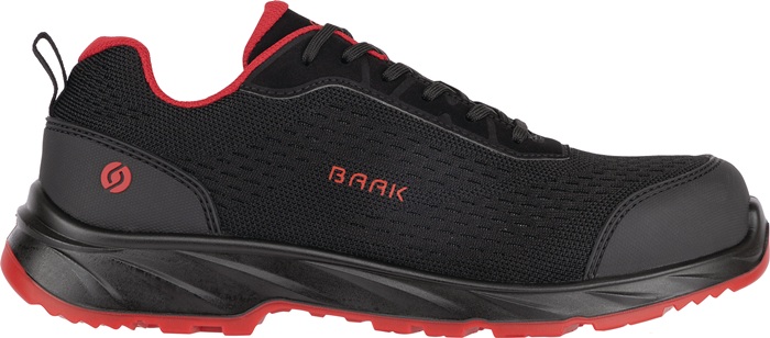 BAAK Sicherheitsschuh Pio Größe 40 W. 11 schwarz/rot S1PS FO LG SR ESD EN ISO 20345 Textil