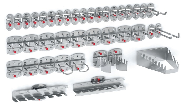 RasterPlan Werkzeughalter 40-tlg. 21 Haken/9 Doppelhaken/10 div. Halter