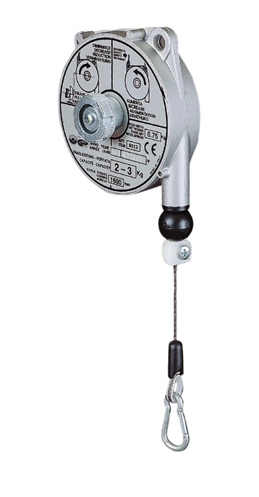 PLANETA Federzug TCN 9313 Tragfähigkeit 2-3 kg Edelstahl-Drahtseil Seillänge 1,6 m Seil-Ø 2,0 mm