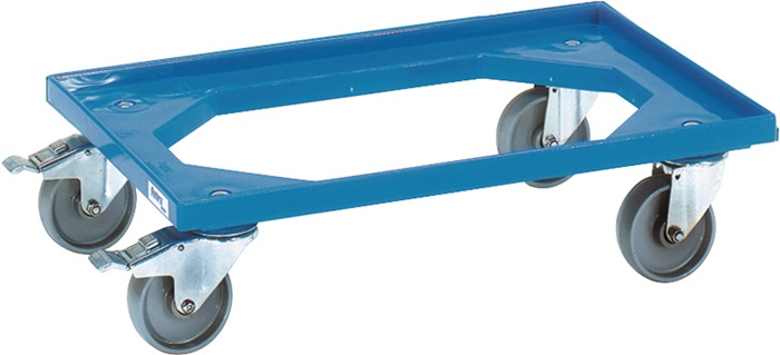 FETRA Kistenroller Tragfähigkeit 250 kg Polyamid-Bereifung L605xB405mm ABS-Kunststoff blau