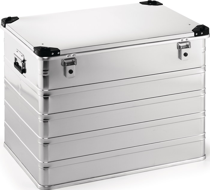 Quality Brand Aluminiumbox L782xB585xH620mm 240 l mit Klappverschluss und Stapelecken