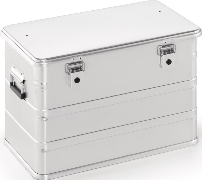 Quality Brand Aluminiumbox L582xB385xH397mm 76 l mit Klapphebelverschlüssen mit Bohrungen