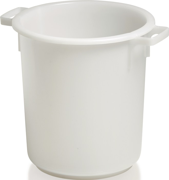 CRAEMER Kunststoffbehälter rund 40 l HD-PE weiß D420xH445mm mit Außengriff