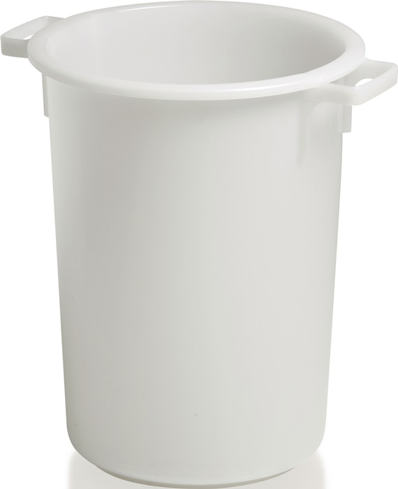 CRAEMER Kunststoffbehälter rund 50 l HD-PE weiß D420xH540mm mit Außengriff