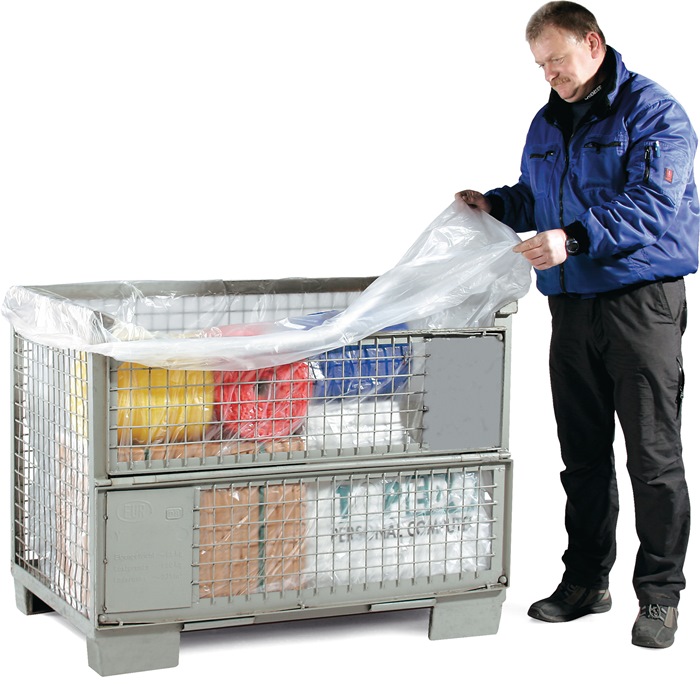 TRANSPAK Seitenfaltensack HD-PE naturtrüb 25 µm B1300+950xL1850mm