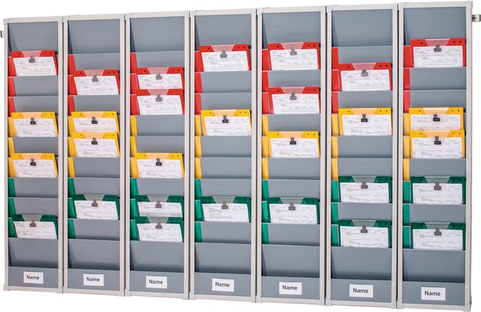 Eichner Planungstafel H1282xB1700xT78 mm 5 Reihen inkl. Wandprofil