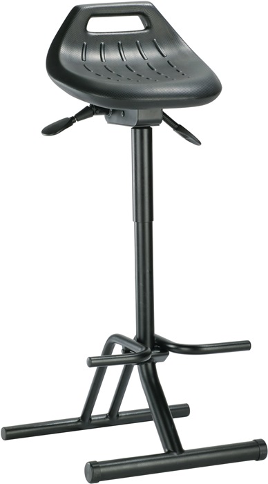 BIMOS Stehhilfe Integralschaum Sitzhöhenverstellung 640-840 mm Stahlrohr schwarz klappbar