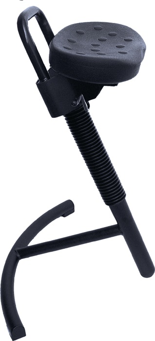 LOTZ Lagertechnik Stehhilfe Integralschaum Sitzhöhenverstellung 645-825 mm Stahlrohr schwarz