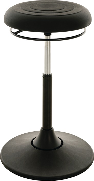 LOTZ Lagertechnik Drehhocker Kunststoff-Tellerfuß PU-Schaum schwarz Sitzhöhenverstellung 510-700 mm