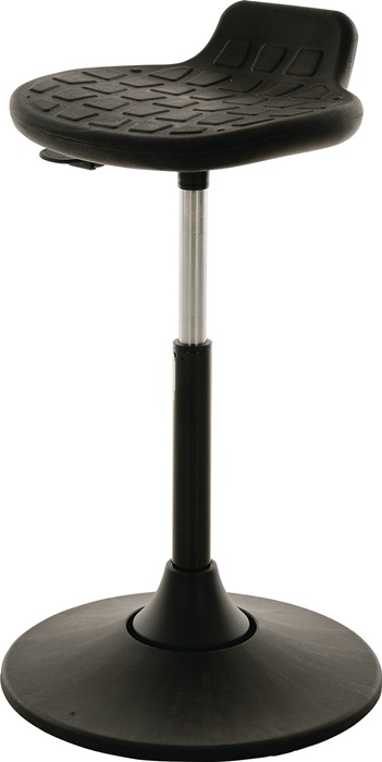 LOTZ Lagertechnik Drehhocker Kunststoff-Tellerfuß PU-Schaum schwarz Sitzhöhenverstellung 490-680 mm