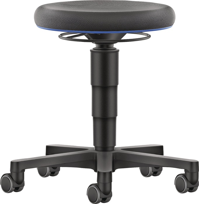 BIMOS Drehhocker Rollen Integralschaum Integralschaum schwarz Sitzhöhenverstellung 450-650 mm