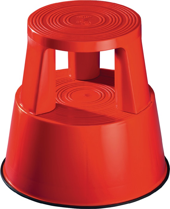 WEDO Rollhocker Kunststoff rot Höhe mit/ohne Belastung 425/430 mm Oberer-Ø 290 mm Unterer-Ø 440 mm