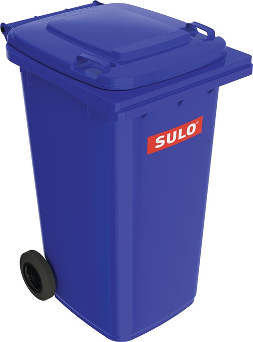 SULO Müllgroßbehälter 240 l HDPE blau fahrbar, nach EN 840