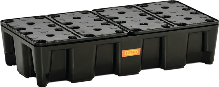 CEMO Auffangwanne 35 l L800xB400xH180mm Polyethylen mit PE-Rost