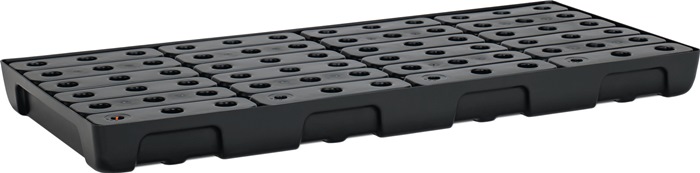 CEMO Regalwanne 44 l L1295xB595xH95mm Polyethylen mit PE-Rost und Leckanzeiger