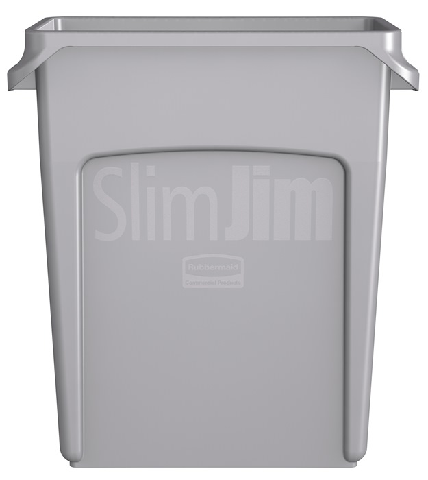 Rubbermaid Wertstoffsammler 60 l H635xB279xT558mm grau mit Lüftungskanälen
