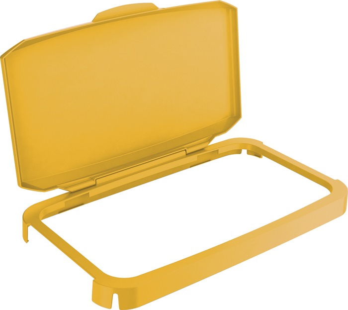 DURABLE Klappdeckel PP gelb B510xT285mm passend für Abfallbehälter 60 l lebensmittelecht