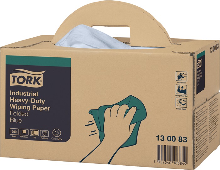 TORK Putztuch 130083 L.ca.324 mmxB.ca.385 mm blau 3-lagig, geprägt