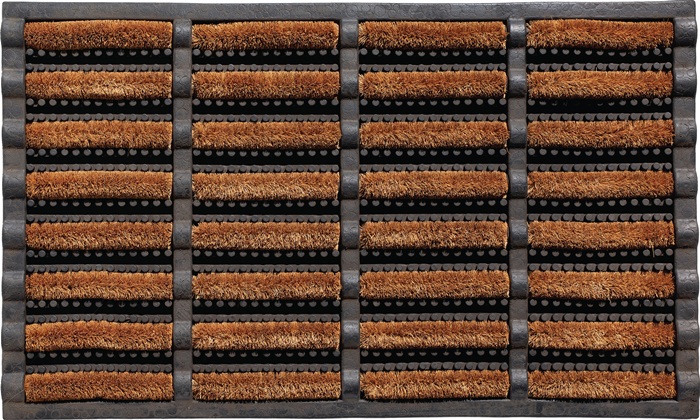 HAMAT Fußmatte schwarz/natur 60% Gummi / 40% Kokos L750xB450xS25mm