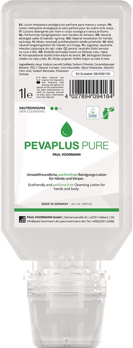 PAUL VOORMANN Handreinigung PEVAPLUS PURE 1 l unparfümiert