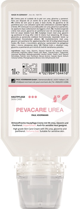 PAUL VOORMANN Hautpflegecreme PEVACARE UREA 1 l unparfümiert