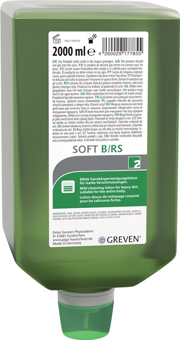 GREVEN Hautreinigungslotion ® SOFT B/RS 2 l Flasche passend für 9000 473 404 mittlere bis starke Verschmutzung