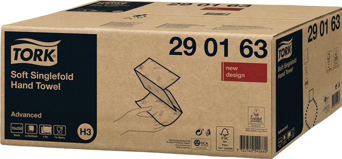 TORK Handtuch 290163 2-lagig, Dekorprägung weiß L230xB248 mm passend für 9000 474 202, 9000 474 162
