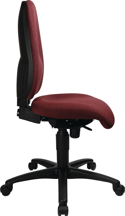 TOPSTAR Bürodrehstuhl mit Synchrontechnik bordeaux 450-550 mm ohne Armlehnen
