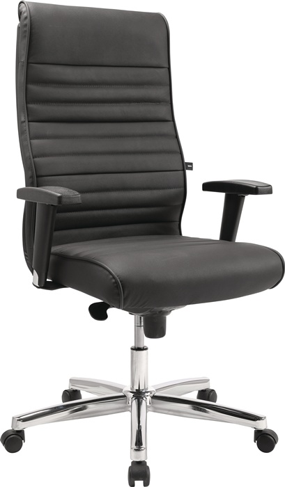 TOPSTAR Chefsessel Leder schwarz schwarz mit Armlehne 440 - 550 mm