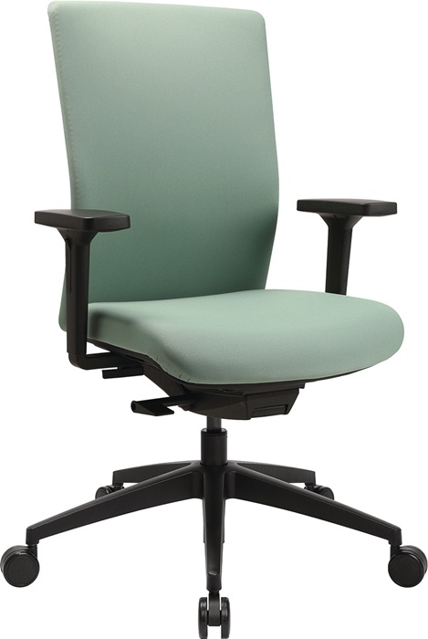 TOPSTAR Bürodrehstuhl mit Synchronmechanik mintgrün 450 - 570 mm mit Armlehnen Tragfähigkeit 110 kg