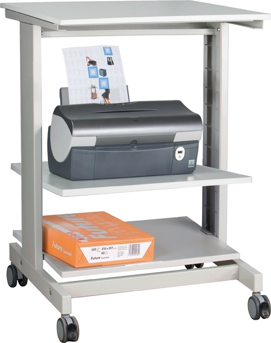 TWINCO PC-Arbeitstisch H670xB600xT500mm lichtgrau, RAL 7035 fahrbar
