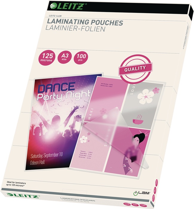 Leitz Folientasche DIN A3 L426xB303 mm Folienstärke 125 µm
