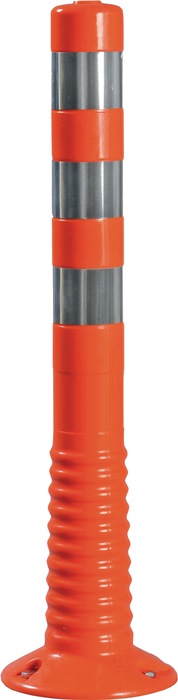TEMKA GmbH Sperrpfosten Kunststoff orange/weiß Ø 80 mm zum Aufschrauben mit Befestigungsmaterial