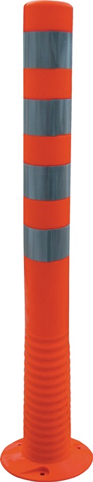 TEMKA GmbH Sperrpfosten Kunststoff orange/weiß Ø 80 mm zum Aufschrauben mit Befestigungsmaterial