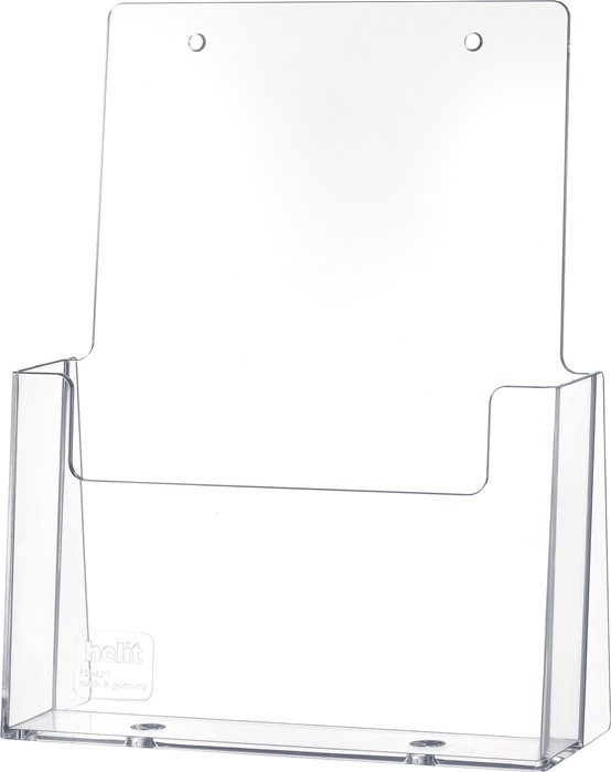 helit Tischprospekthalter DIN A5 hoch Kunststoff transparent freistehend