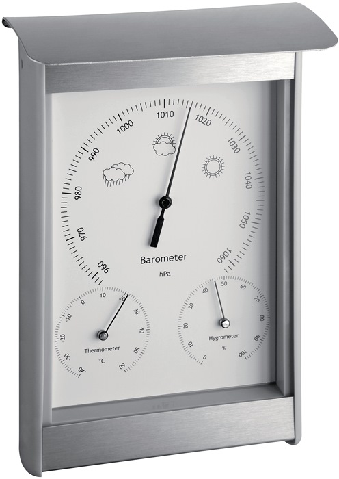 TFA Wetterstation H215xB145xT70mm silber/weiß Aluminium/Kunststoff für innen/außen