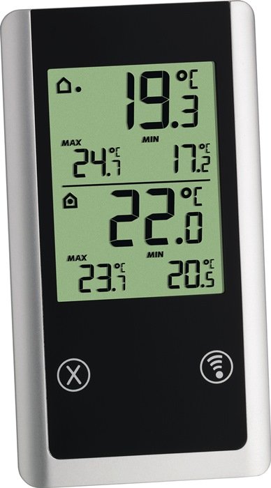 TFA Funkthermometer Joker Messbereich außen -50 bis 70°C / innen 0 bis 50°C H152xB82xT72mm Kunststoff