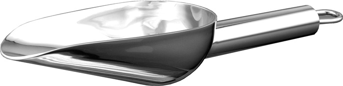 WILESCO Abwiegeschaufel Edelstahl silber Länge 240 mm Inhalt 220 ml