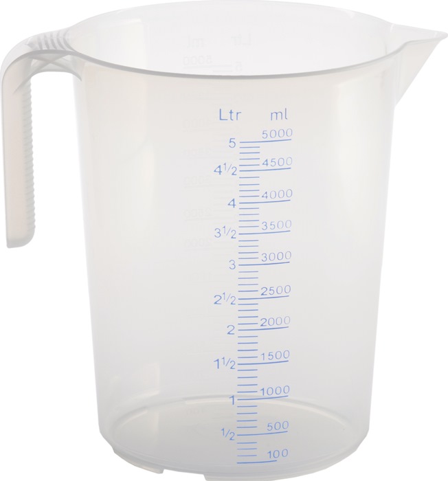 Hünersdorff Messkanne 5000 ml Polypropylen transparent D203xH257mm Griff offen