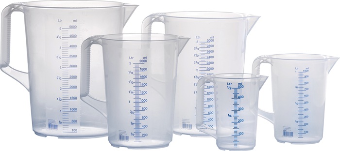 Hünersdorff Messkanne 2000 ml Polypropylen transparent D151xH206mm Griff geschlossen