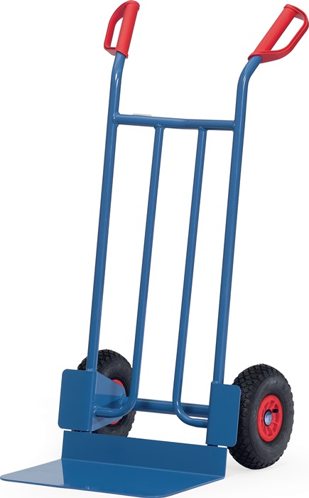 FETRA Sackkarre Schaufel-L300xB480mm Höhe 1150 mm Tragfähigkeit 250 kg Luft-Bereifung brillantblau
