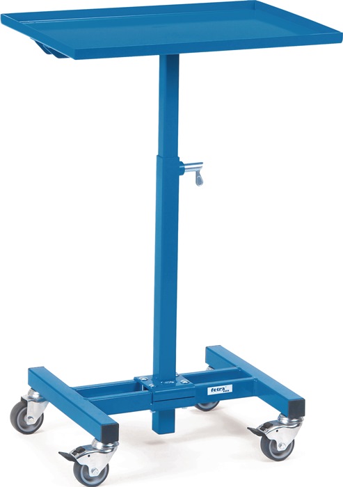 FETRA Materialständer Ladefl.-L605xB405mm verstellbare Höhe 720-995 mm brillantblau fahrbar
