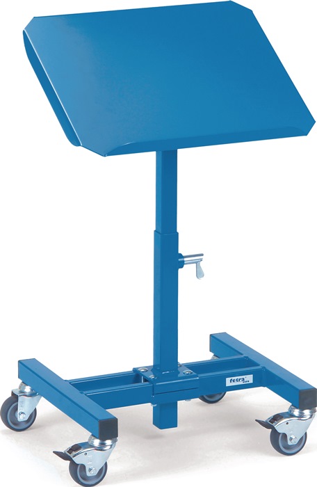 FETRA Materialständer Ladefl.-L510xB410mm verstellbare Höhe 500-775 mm brillantblau fahrbar