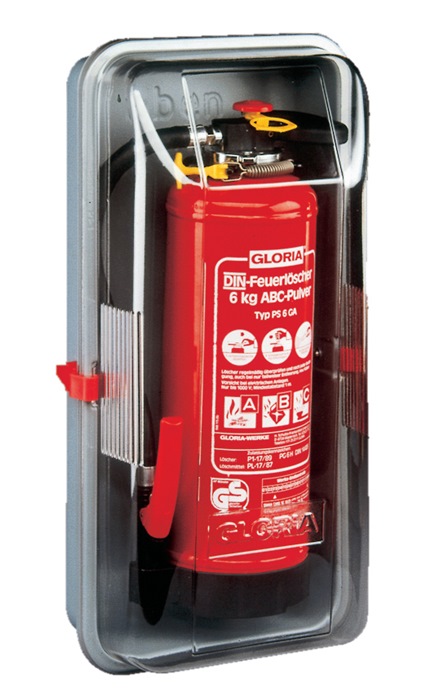 GLORIA Schutzhaube für 6 kg Feuerlöscher mit zwei Spannverschlüsse u. Griffrillen
