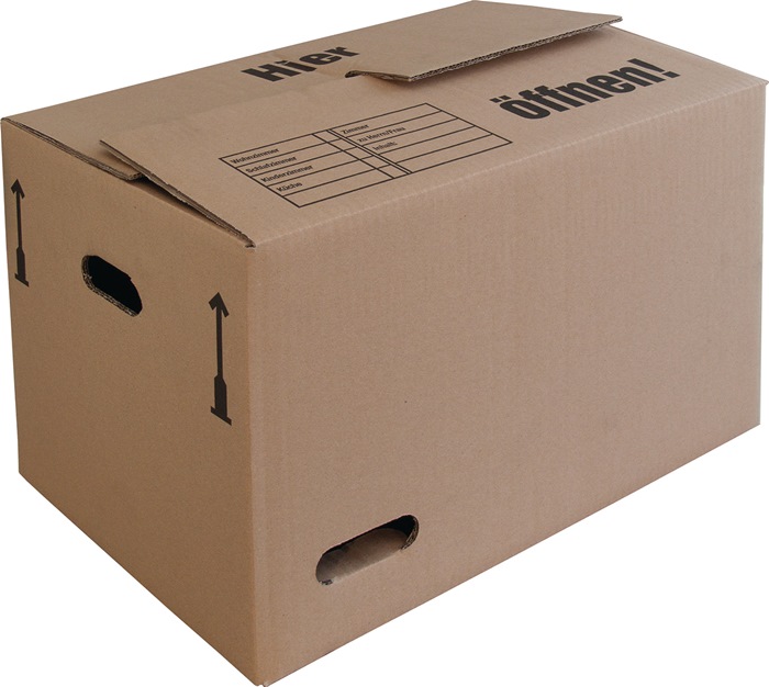 TRANSPAK Umzugskarton Wellpappe L501xB351xH336 mm zweiwellig braun